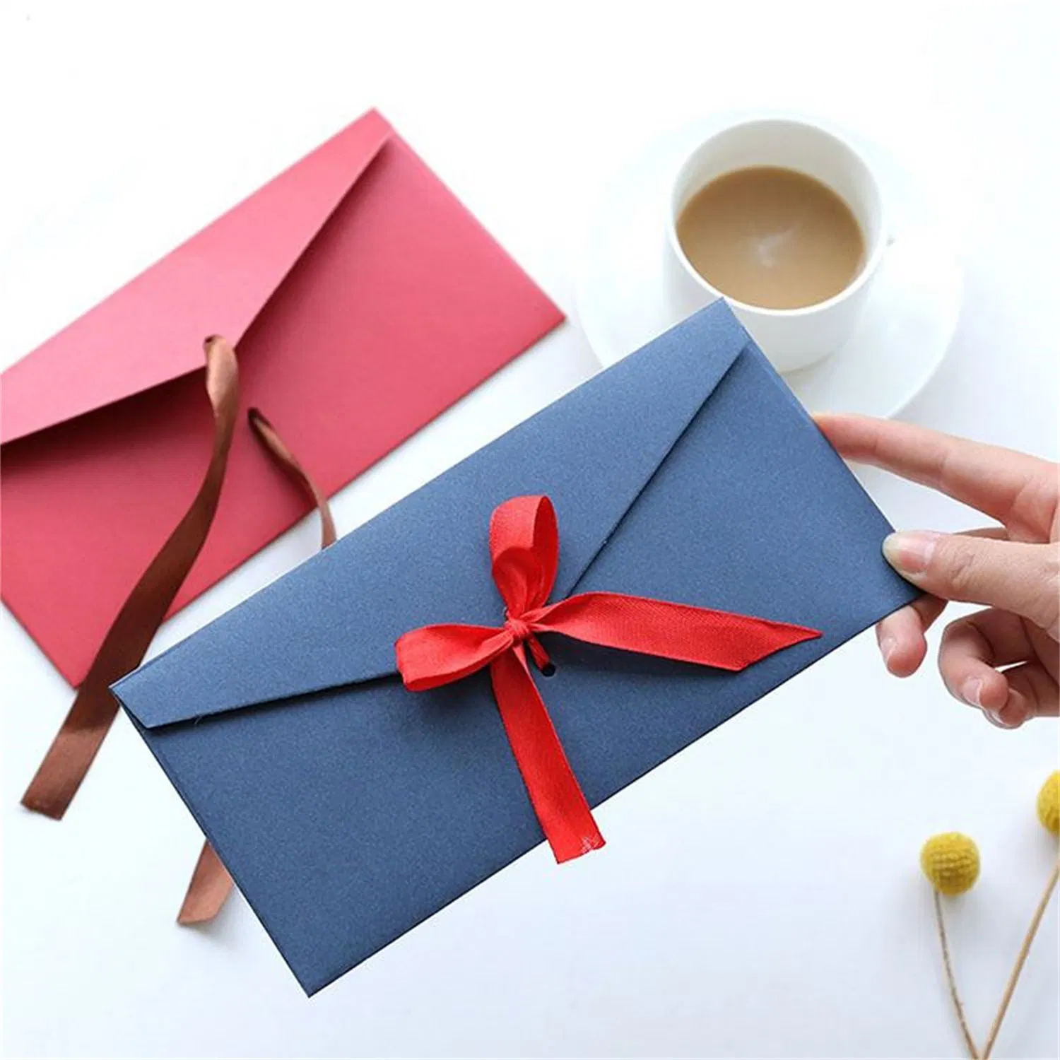 Custom Thick Paper Kraft Gift Brown Envelope with Cash Clutch Bag Food Grade for Apparels Plastic Envelope Long