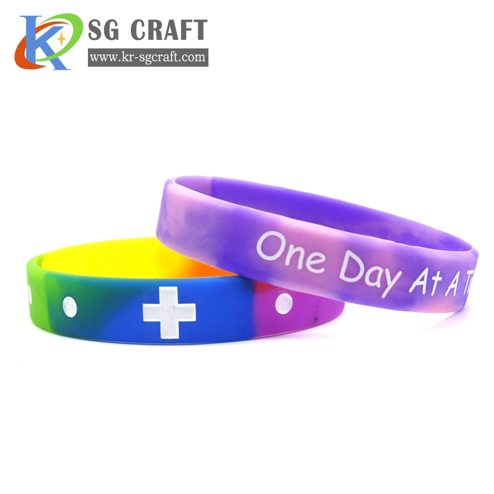 N° 1 personnalisée Rainbow Bracelet Bracelet en silicone avec le meilleur service