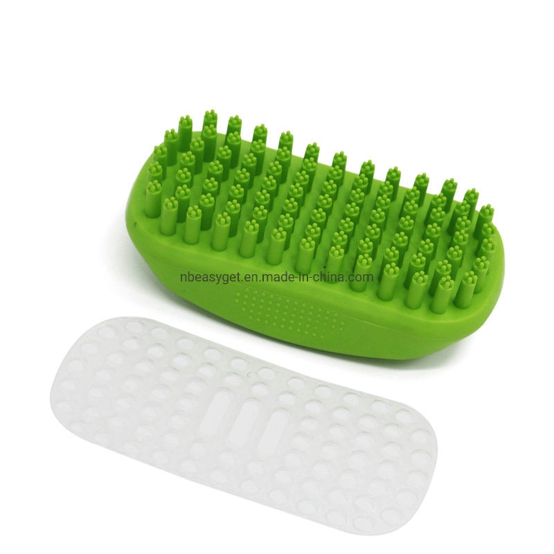 Pet Comb Bath and Massage Brush with Soft Rubber Bristles Esg12352