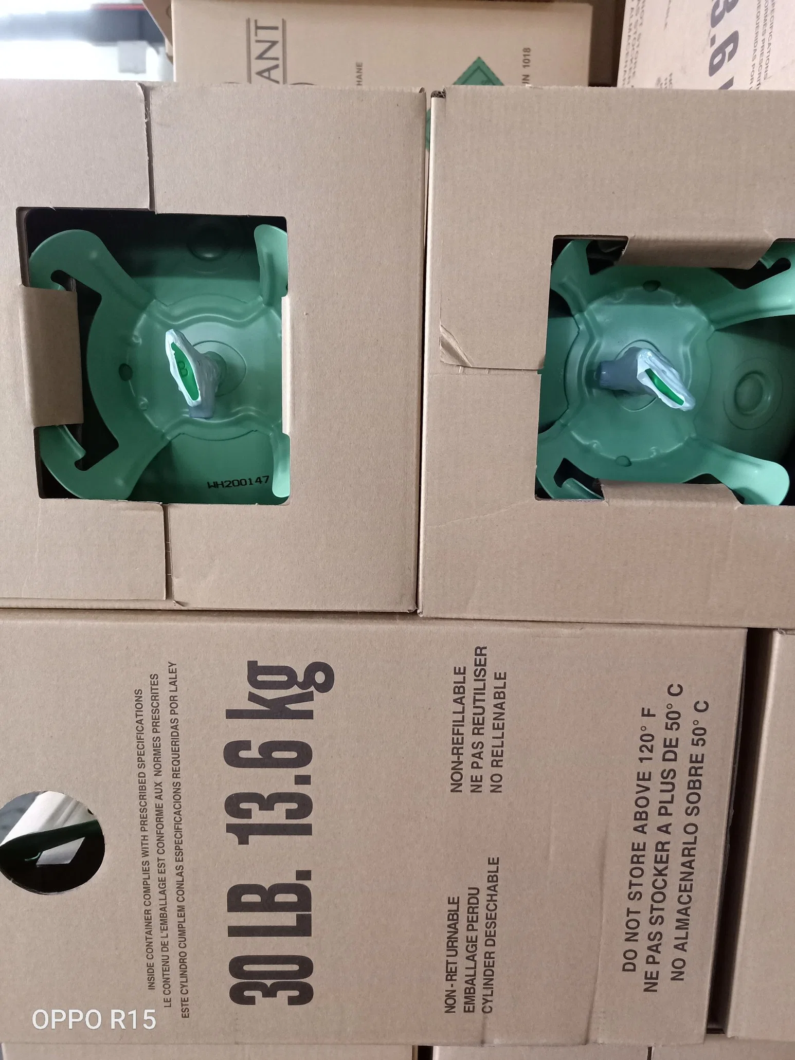 3.4kg/6.8kg/13.6kg Disposable Refrigerant R134A& R22 Gases