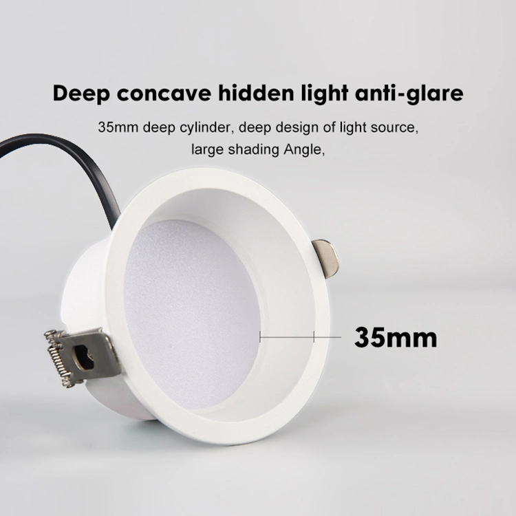 مصباح LED منخفض الطيف الكامل حماية العين المضمنة ضوء LED منخفض الغائر