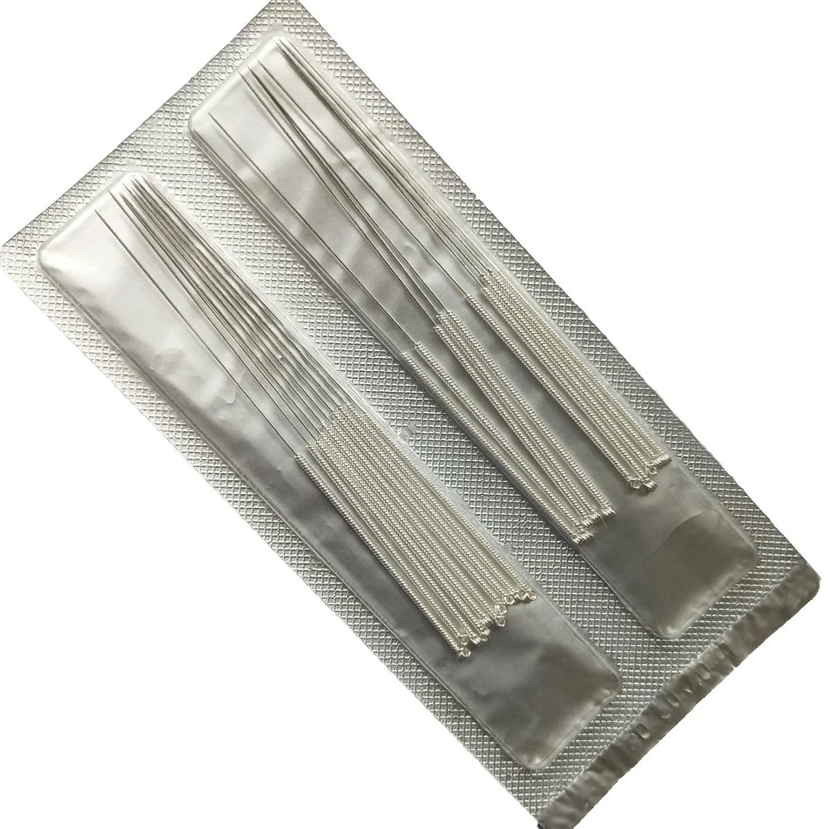 Quan He Aluminum Foil Disposable Sterile Acupuncture Needles 200PC Silver Handle