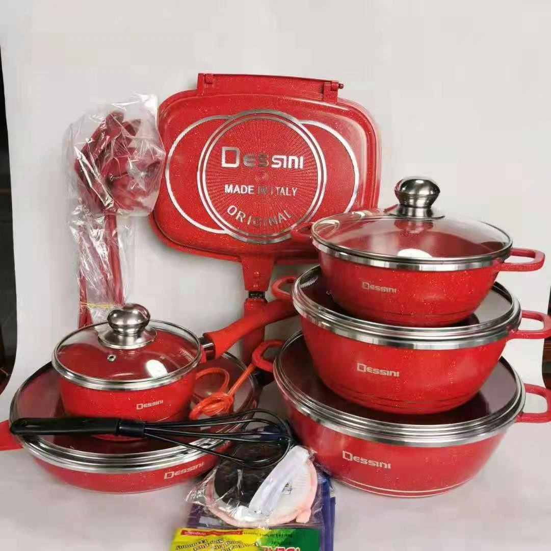 23 piezas Dessini Non Stick Dessini Cookware Set 23PCS Dessini Olla Dessini Cocero Royal Dessini Regina Marmites Dessini Stock Juego de Pot Dessini Royal