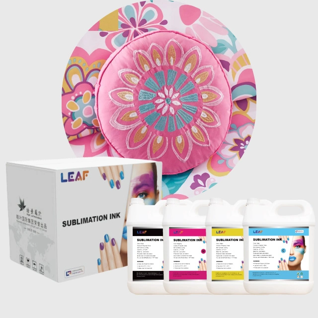 LEAF 1000ml Sublimation Ink Set - Vibrant CMYK Colors for Heat Transfer Printing