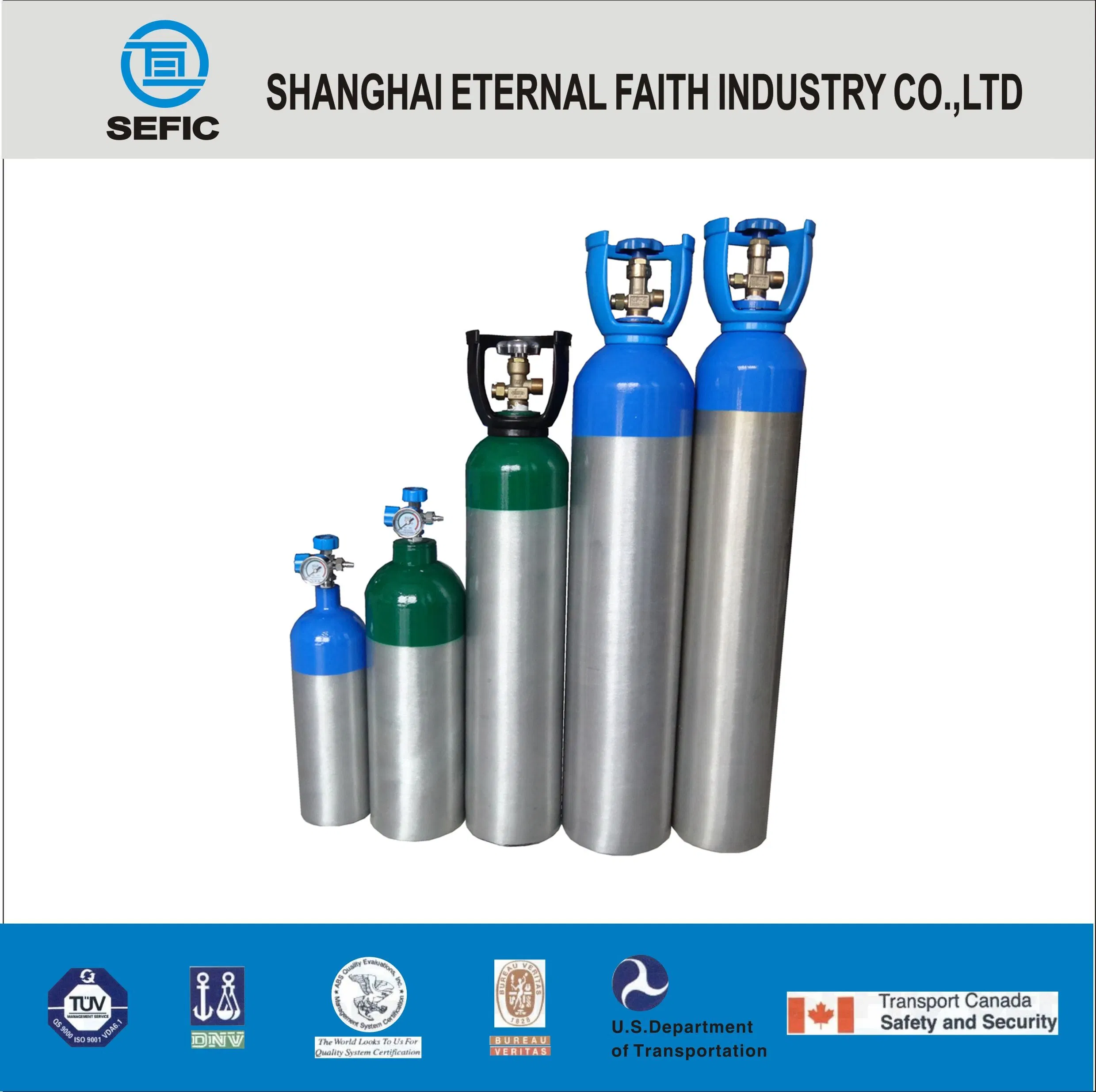 DOT Small Portable Medical Aluminum Oxygen Gas Cylinder