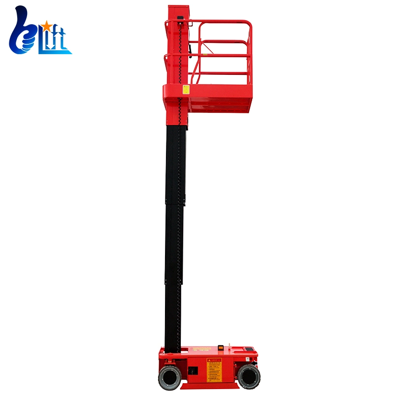4.8m Aerial Elevated Work Platform Electric Vertical Mast Lift One Man Hydraulic Personal Lift Portable