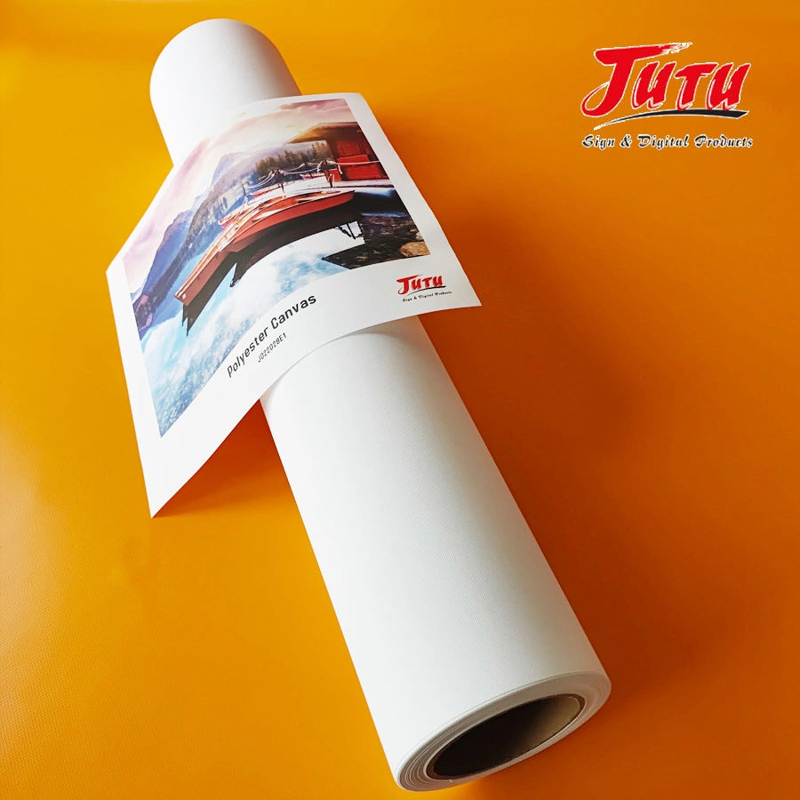 Jutu Semi-Glossy Inkjet Canvas Waterproof Polyester Canvas for Home/Commercial Area Decoration