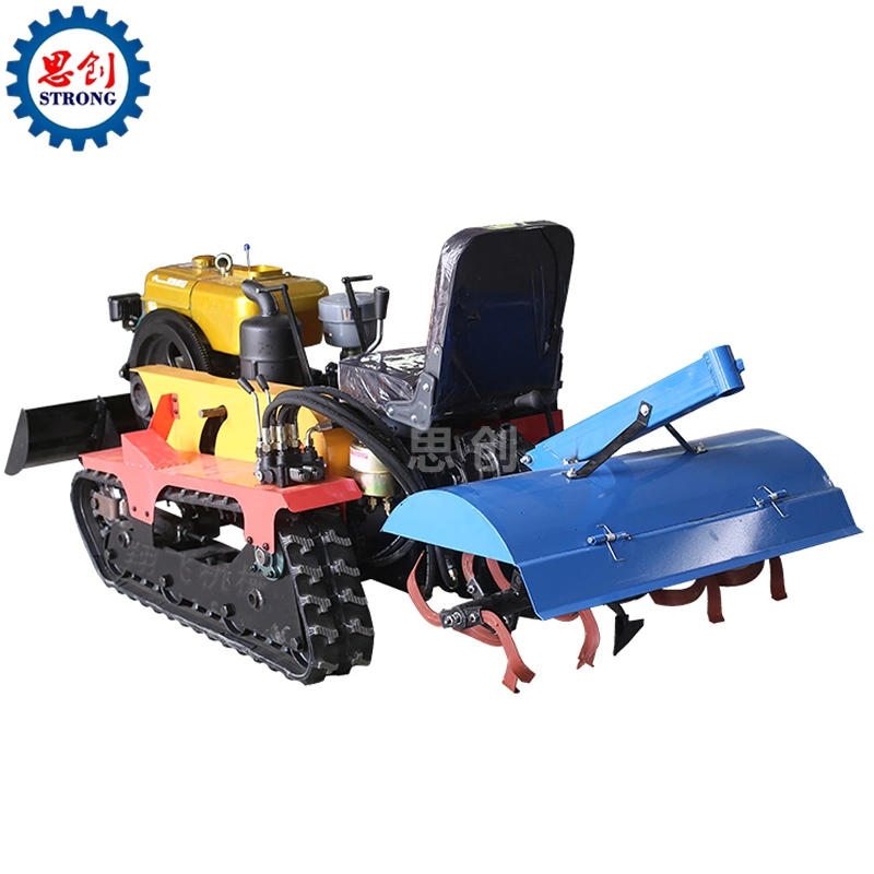 Crawler Micro Rotary Tiller Cultivator Mini Crawler Tractor with Track