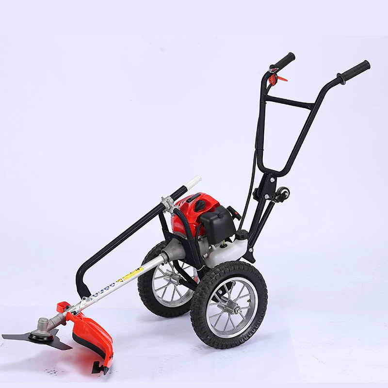 G-Carve Garden 62cc 2stroke Gasoline Hand Push Wheel Petrol Grass Trimmer Brush Cutter with Wheels