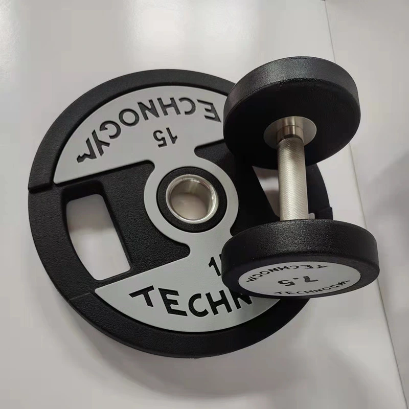 PU Placas de peso 50kg Barbell discos para el equipo de gimnasio en casa