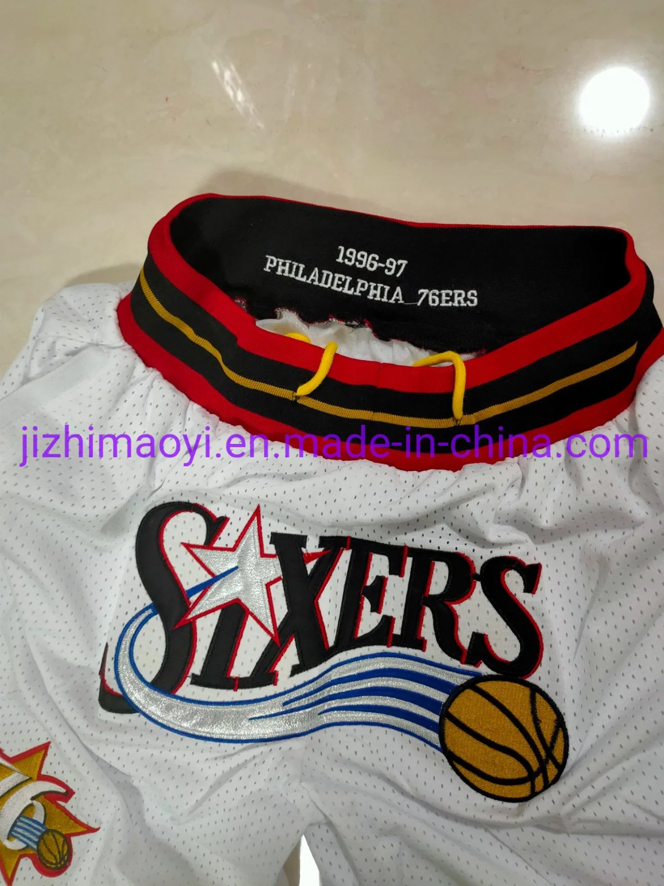 Wholesale/Supplier Dropshipping N-B-a Shorts Just Don 76ers Stitch Embroidered Basketball Shorts