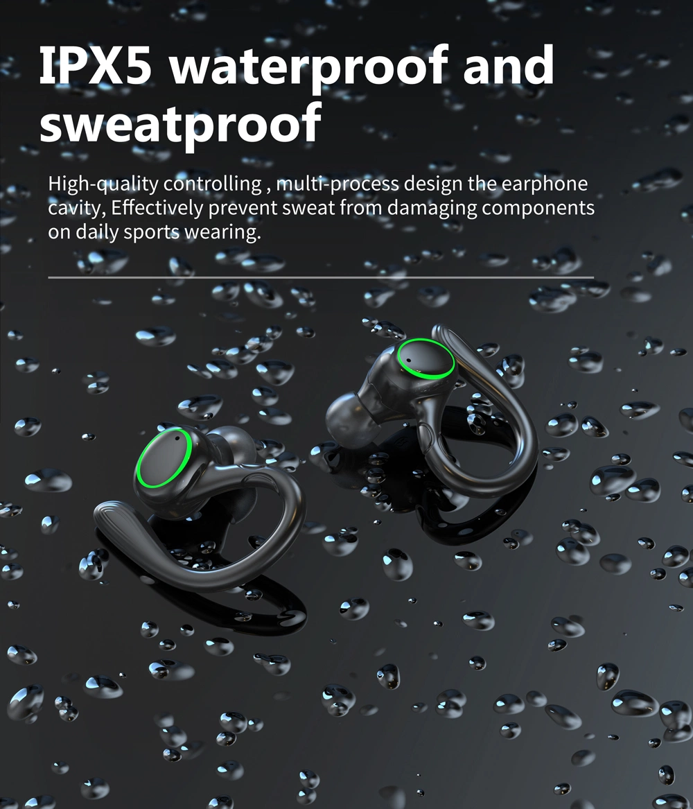 Лучшие беспроводные спортивные наушники с креплением-крючком от Waterproof tw
