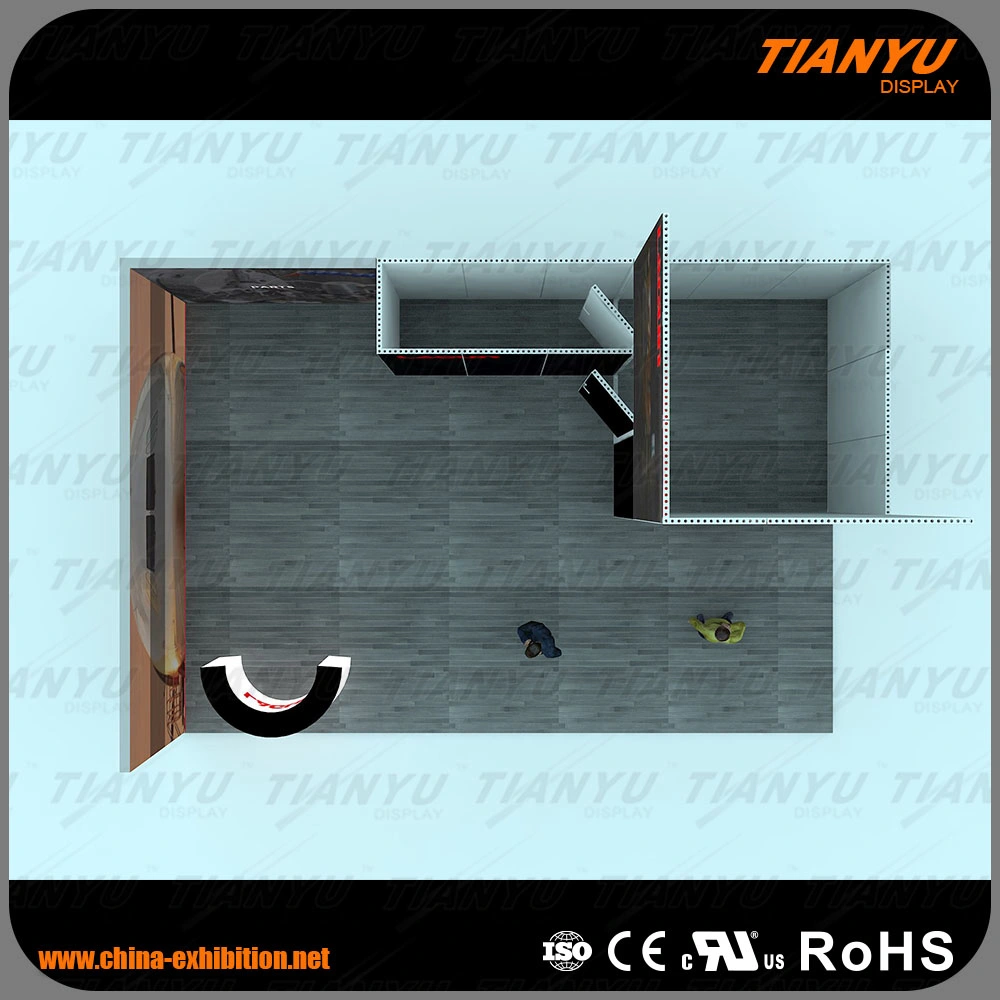 Modernes Aluminium-Messe-Display schnell eingerichtet freistehend 3X6 Ausstellungsstand und Stand