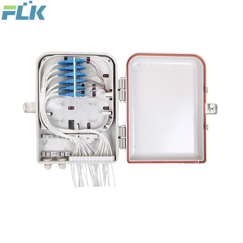 Ftts Waterproof Wall Pole Mounted Fiber Optic Distribution Box Access Network Enclosure Indoor/Outdoor Application