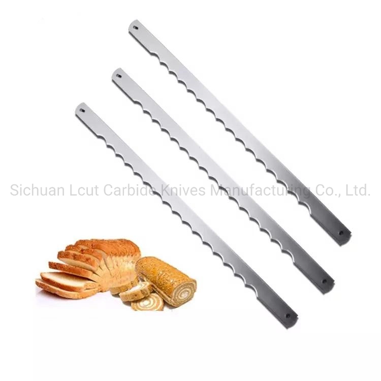 Hoja de sierra de acero inoxidable para pan, cuchilla para rebanar pan, cuchillo para cortar pan para máquina cortadora de pan, herramienta de corte de pan