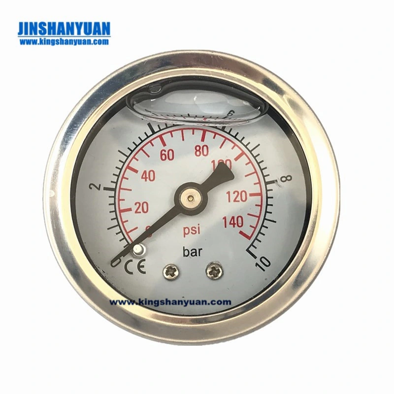 2,5inch Thermo Manometer Druck- und Temperaturmessgerät, schwarzes Stahlgehäuse