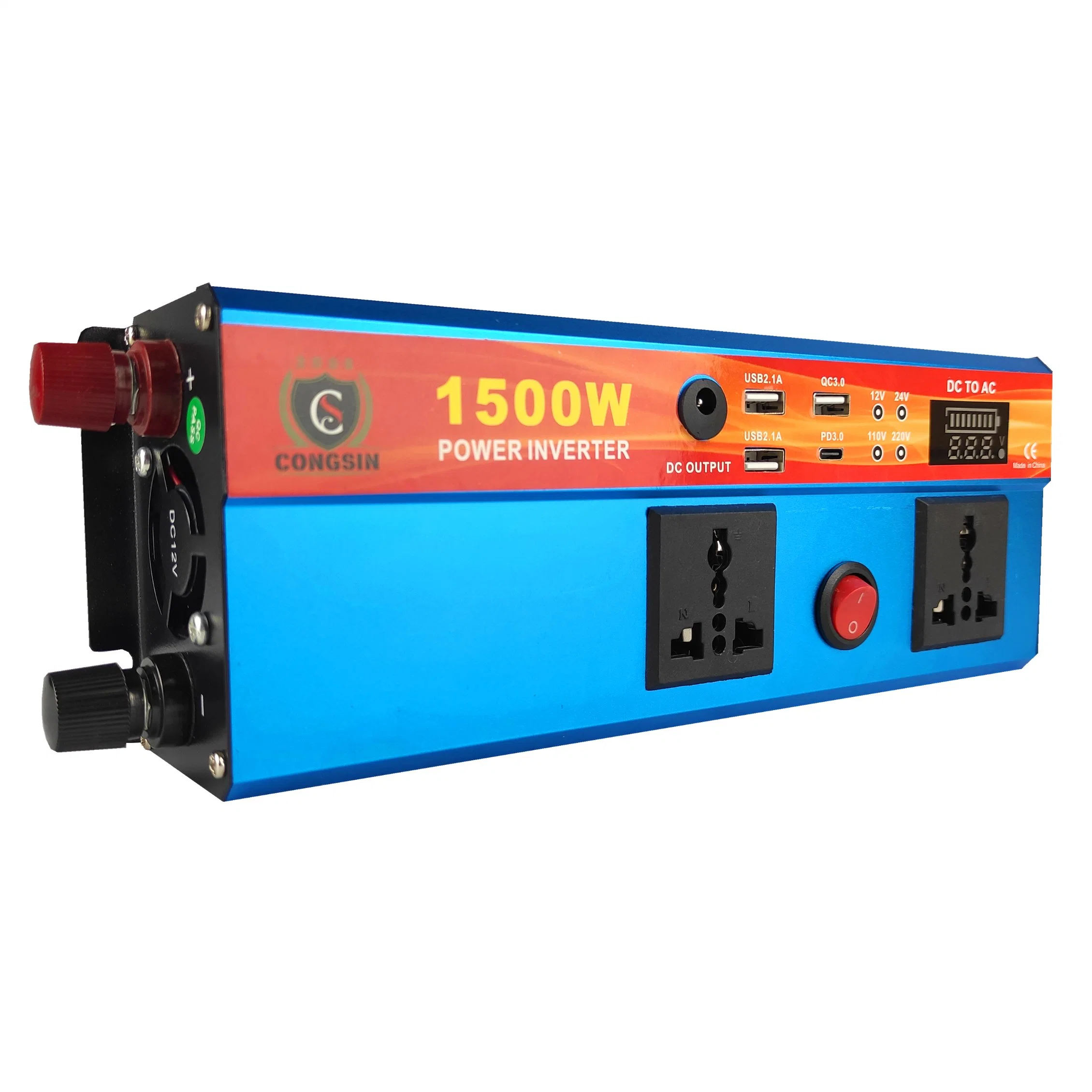 Congsin High Power Inverter 1500W puertos USB Multi Sockets Inverter Para coche