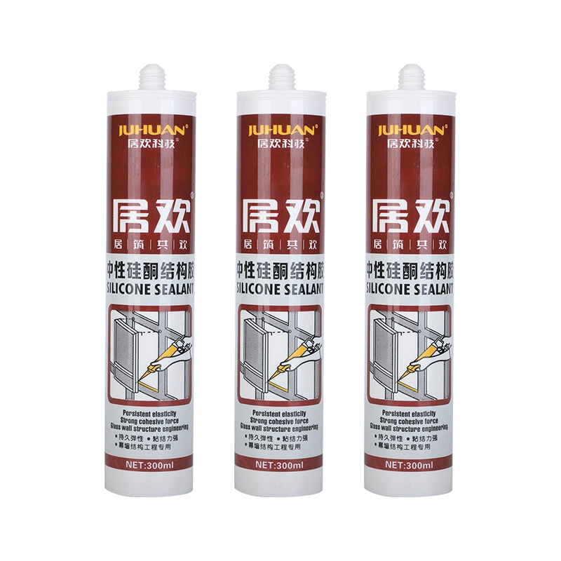 Cheap Price Acid Glass Glue White or Black Acidity Silicone Sealant