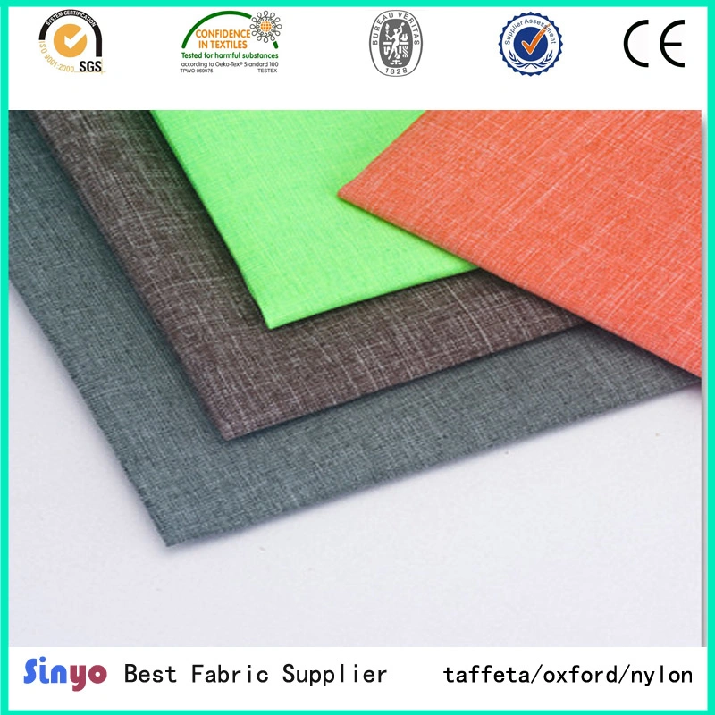 Top Sale PU/ PVC Plastic 600d Linen Imitation Polyester Fabrics for Trolley Bags and School Kids Backpacks