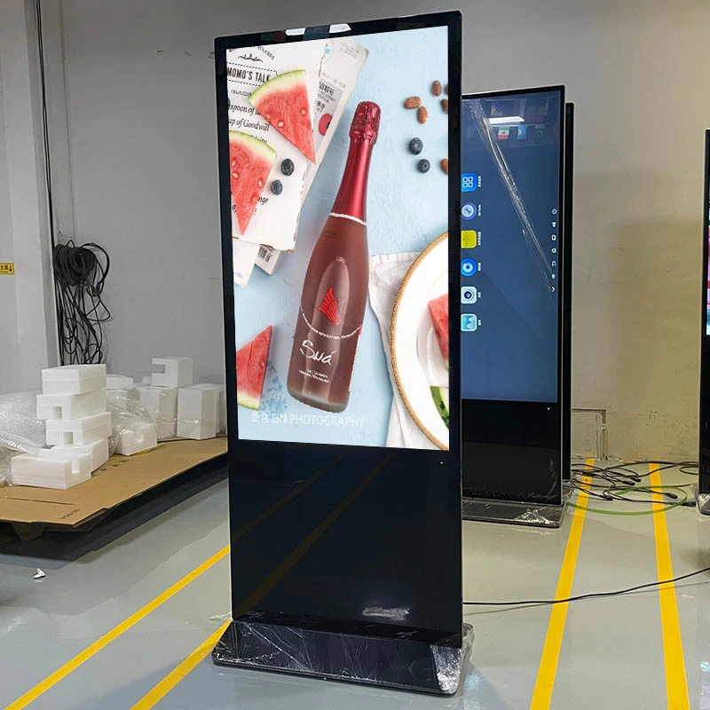 Ecrã LCD digital de 55 polegadas para interior HD Android Advertising Display