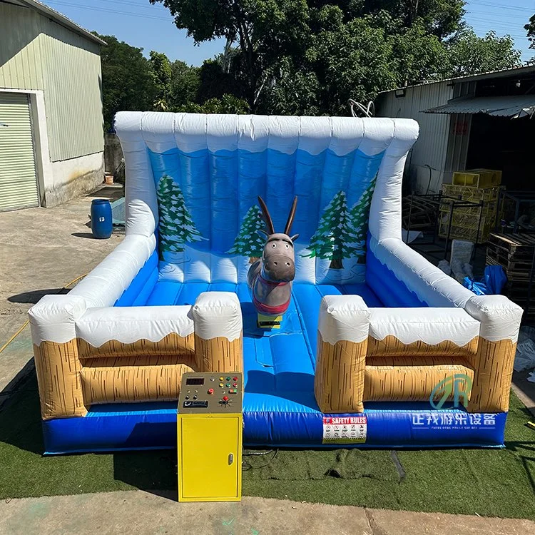 Christmas Elk Rodeo Mechanical Bull Inflatable Bullfighting Machine with Arena Mattress for Sale