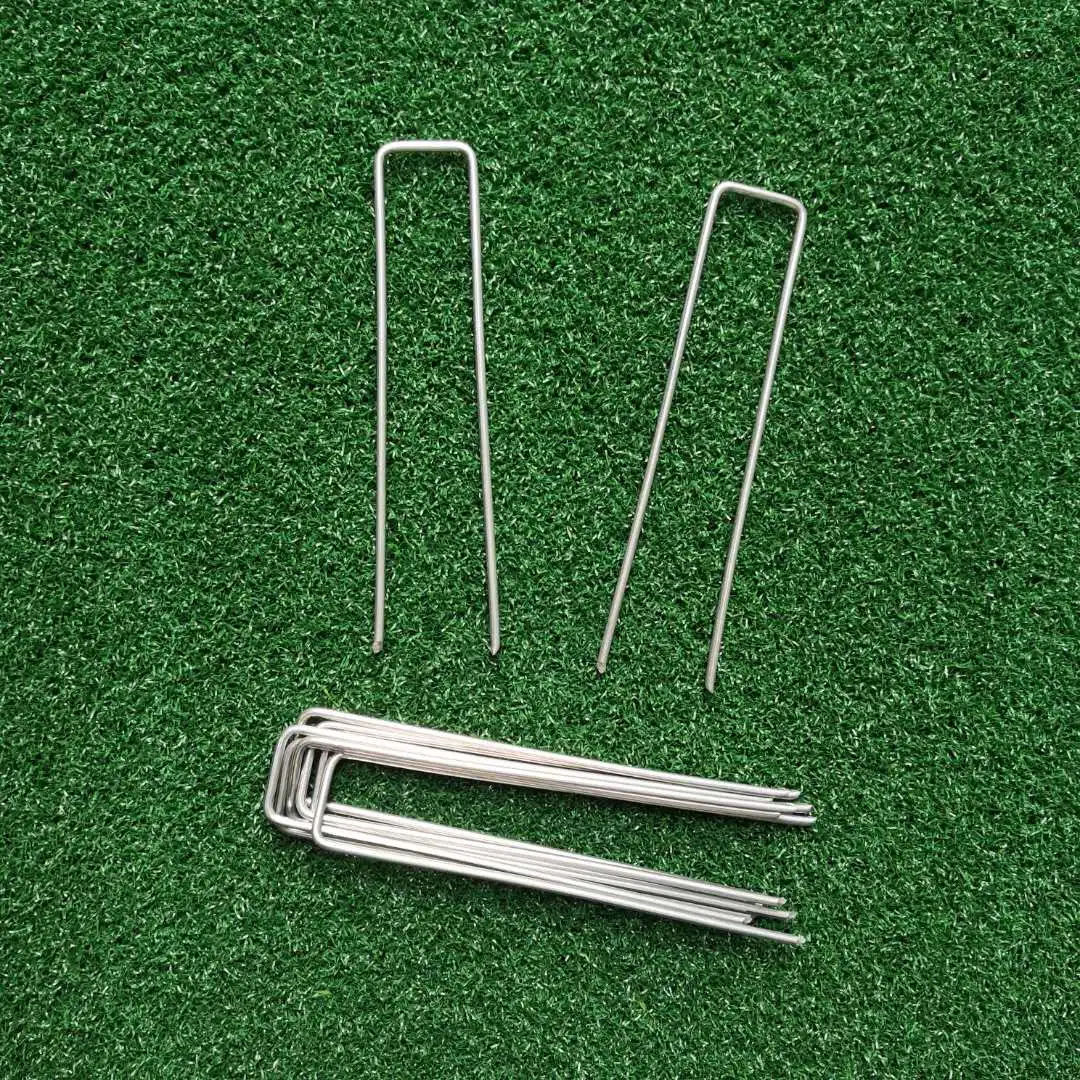 Galvanized Steel U Pins Garden Stake SOD Staple Nails