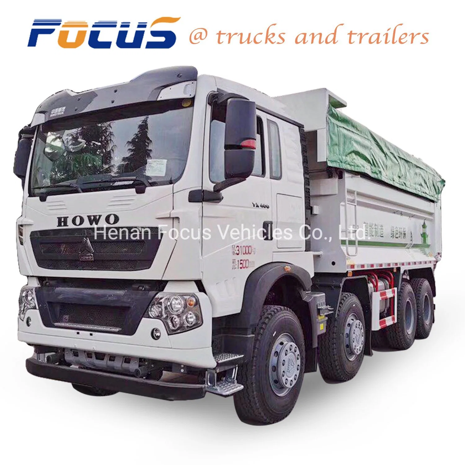 HOWO A7 30tons starre Stahl Dumping Dump Kipper Truck Hydraulic Flaschenhub für den Transport im Bauwesen