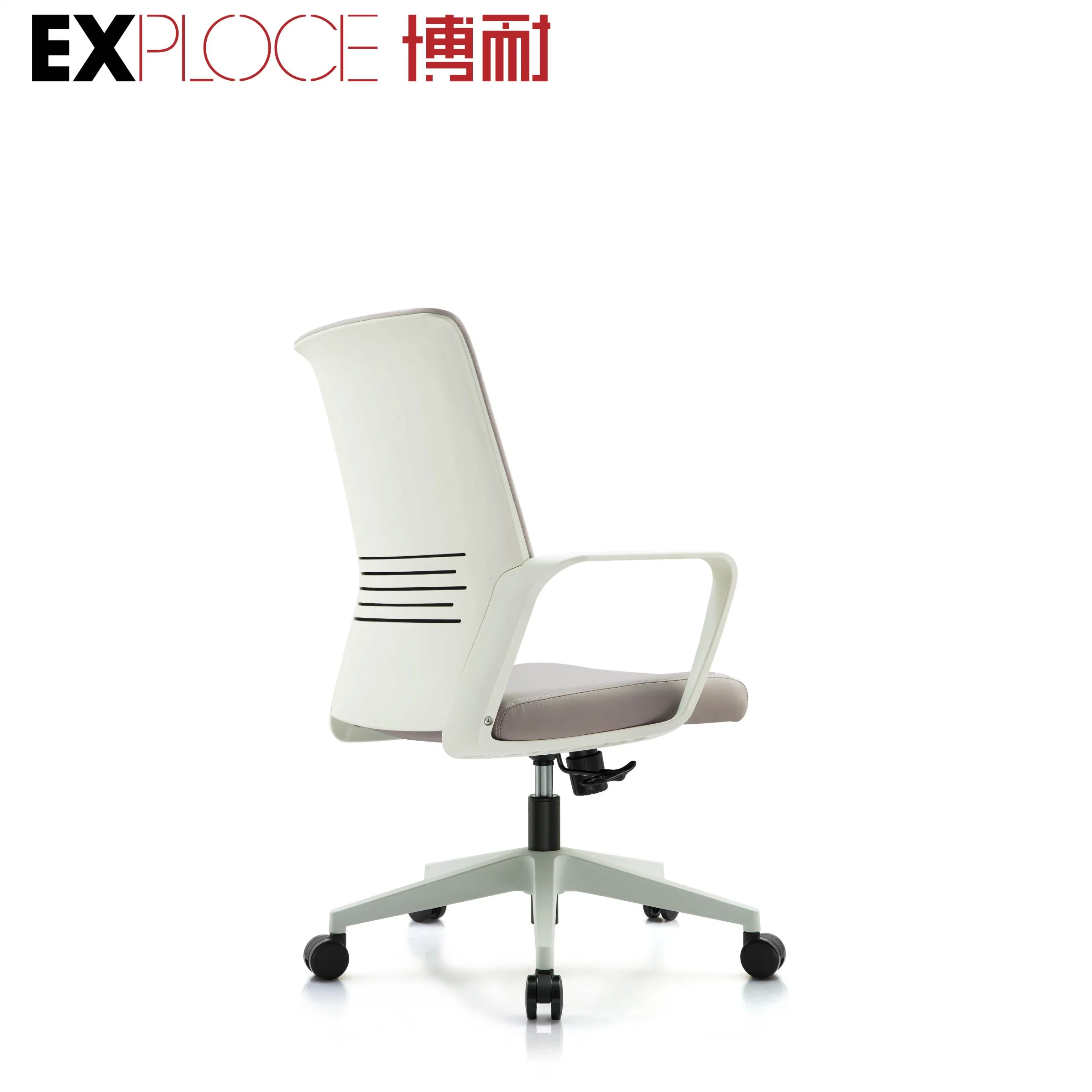 MID Back Hot Sale Armrest Chair Visitor Swivel PU Leather Office Furniture