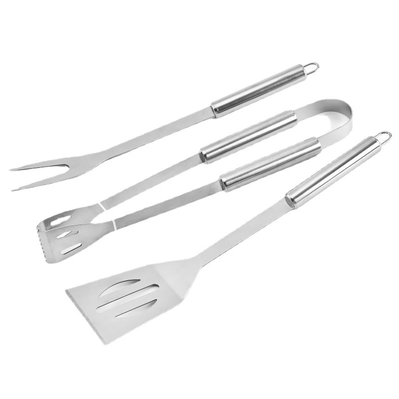 3 PEÇAS Ferramentas para grelhar de 18 polegadas para o Kit de churrasco para exterior inclui pinças, espátula, garfo