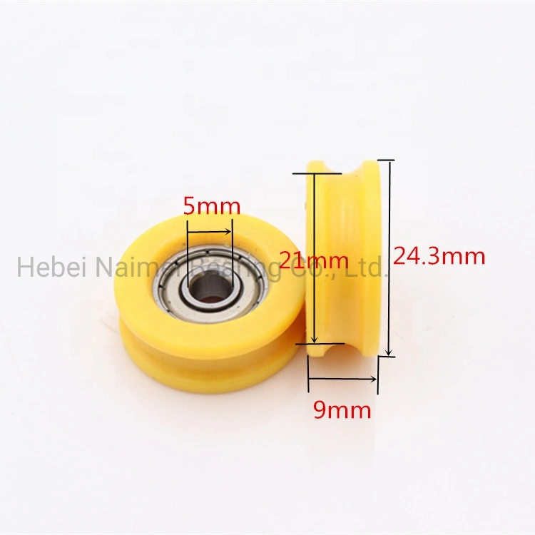 PU POM Plastic Coated Ball Bearing 625 Zz 2RS Used in Aluminium Sliding Door Rollers Window Accessories Bearing Manufacturer U Groove