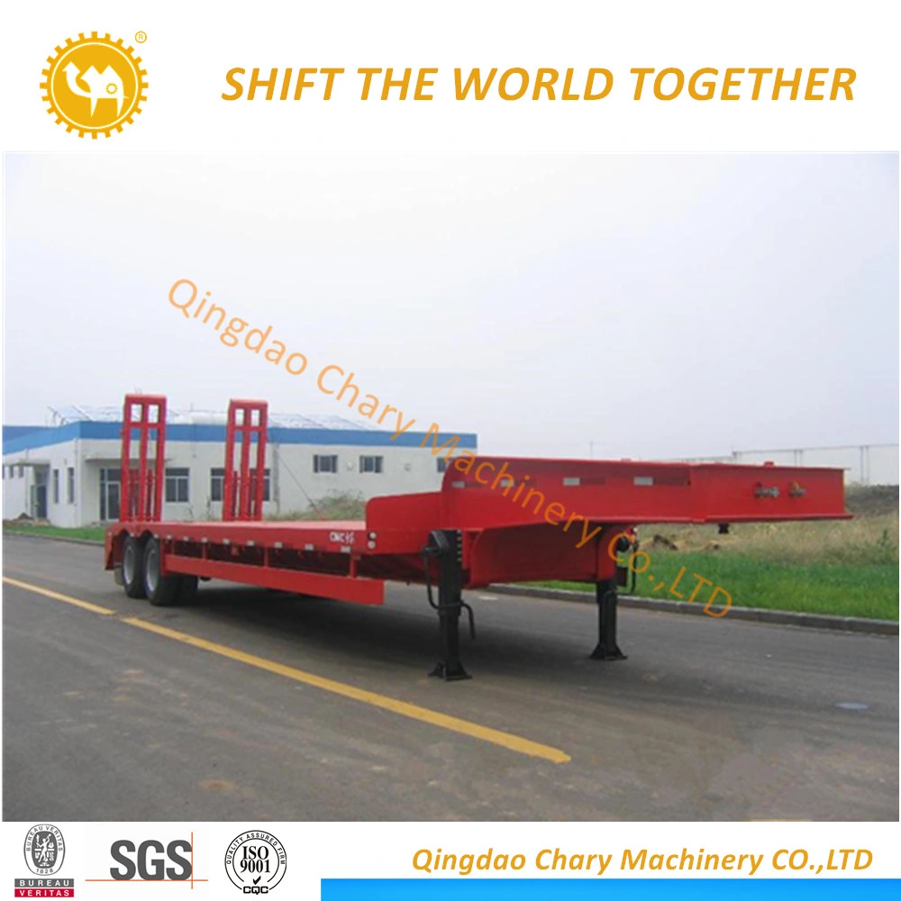 Low Bed Goose Neck Semi Trailer on Sale for Heavy Duty Objects (earthmover, excavator) Transportation