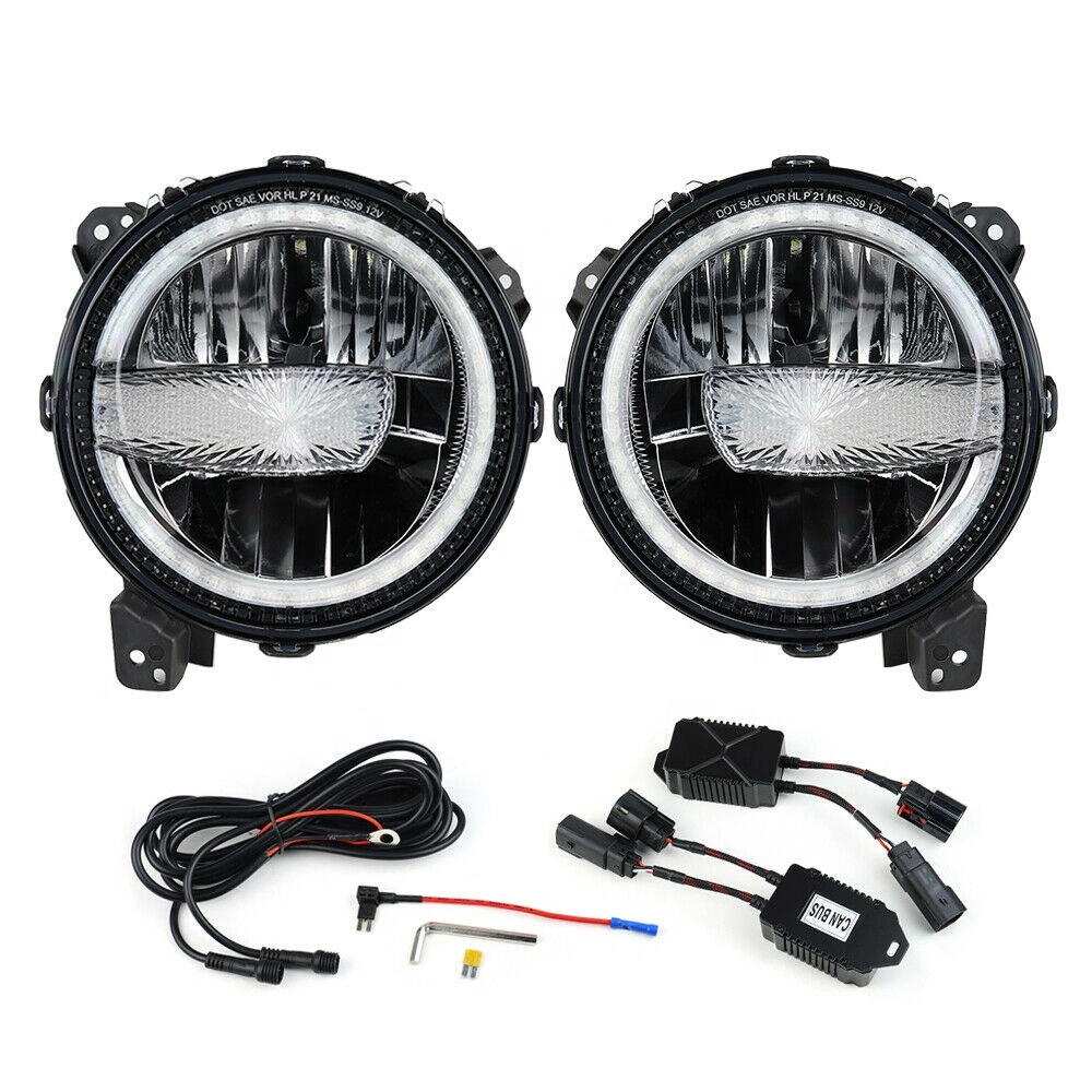 Jeep Wrangler Rubicon 9 pouces LED projecteur blanc voiture Haloo Accessoires