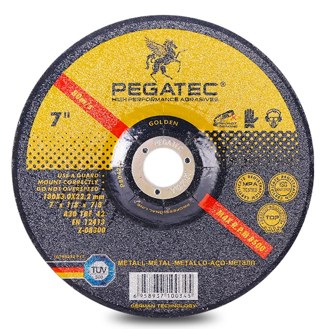 Pegatec High Performance 7 Inch 180X3.0X22.2mm Abrasive Metal Cutting Disc