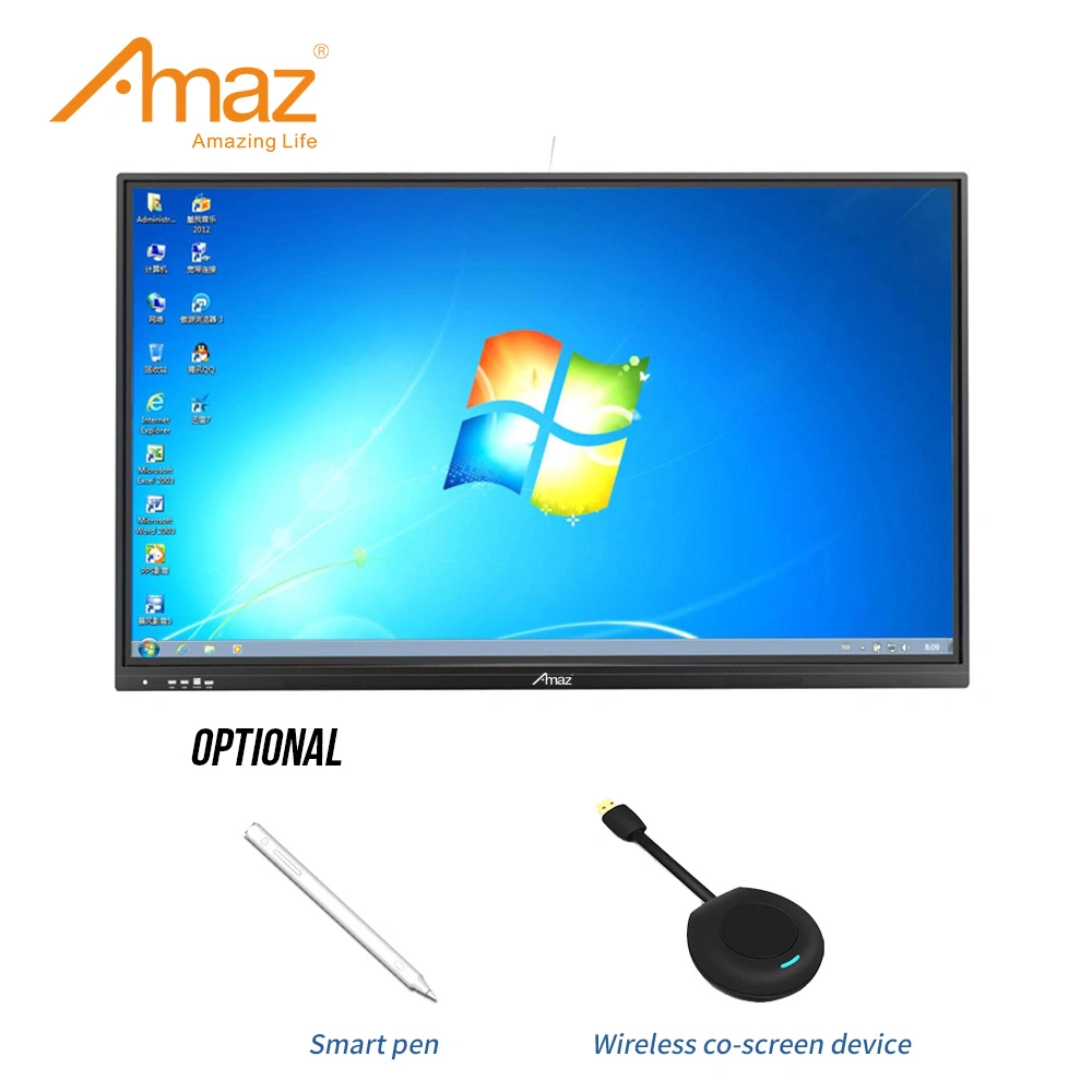 98" pantalla para tocar con Android 4+32g Windows Sistema Dual TV