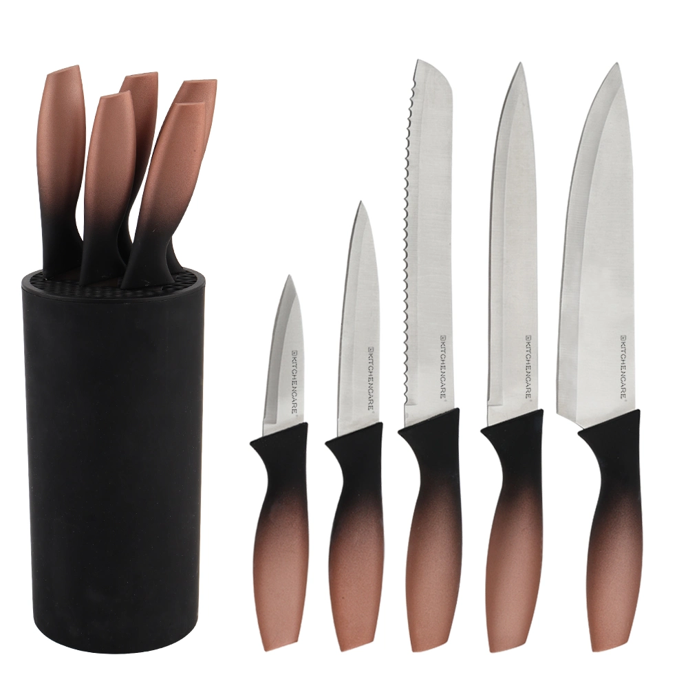 Hip-Home Wholesale 5PCS Kitchen Knife Set with Block Messer Kitchen Knife