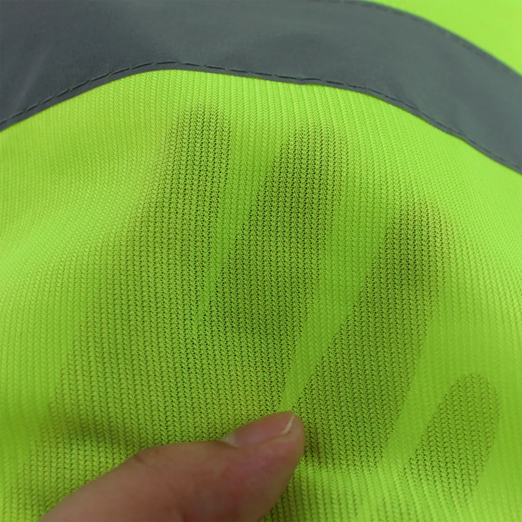 Polyester High Visibility Yellow Warning Reflective Safety Jacket Vest