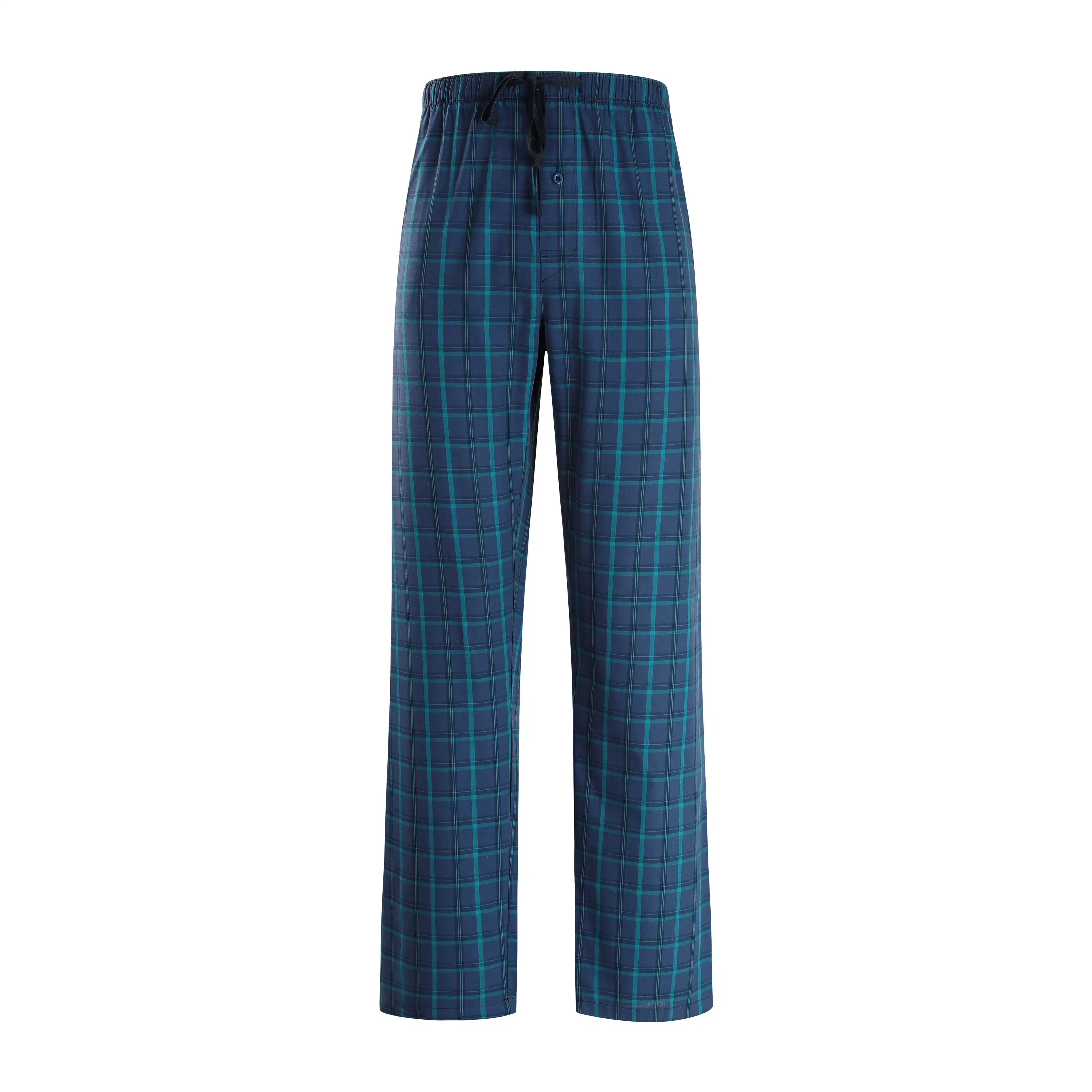 Wholesale Custom Man Thick Autumn Winter Pyjama Trousers Male Cotton Plaid Pyjama Pants