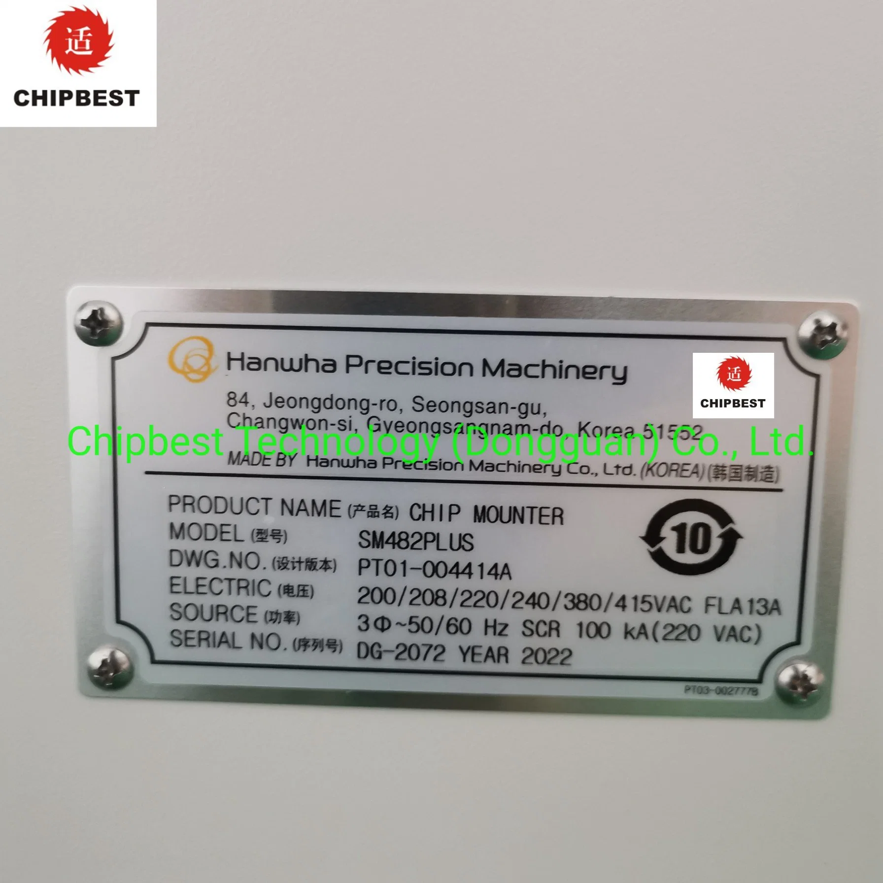 Samsung Hanwha Sm482 Plus SMT LED Lamp Manufacturing Machinery SMD Assembly Line Machine for PCBA 2023 Fully Automatic Screen Pick and Place PCB