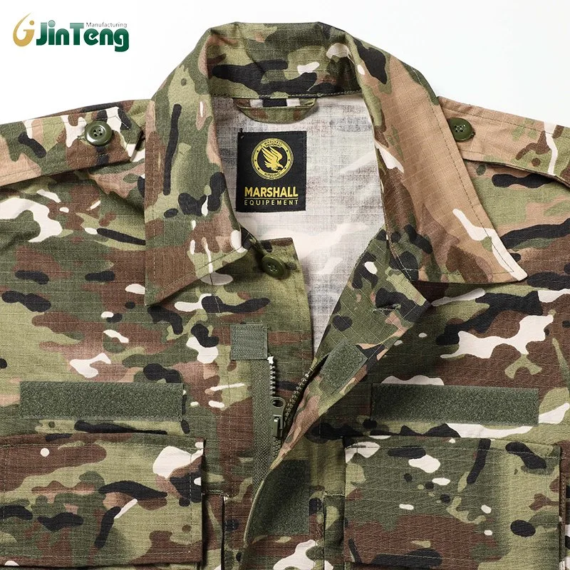 Military Style Uniform Camouflage Bdu Cloth Twill Jungle Outdoor Sports Uniform Suit Sets