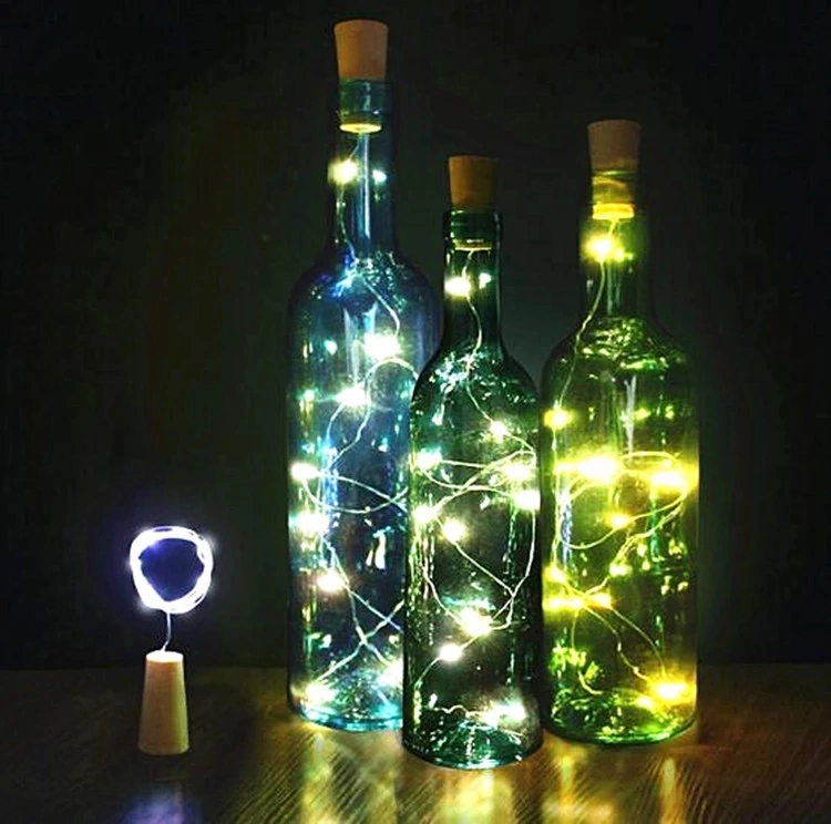 2m LED Wine Bottle Lights Cork Battery Powered Garland