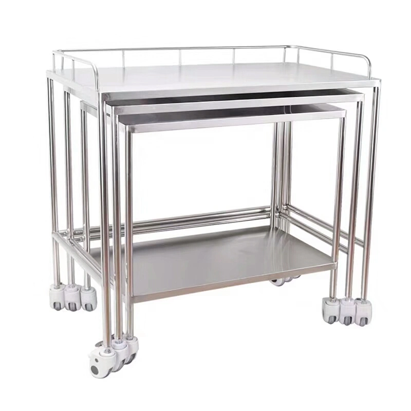 Hospital Medical Mobile Stainless Steel Instrument Trolley
