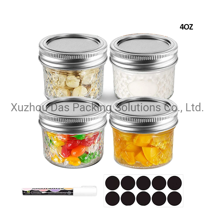 Wholesale/Supplier 4oz 120ml Wide Mouth Food Storage Honey Yogurt Jam Spice Mini Canning