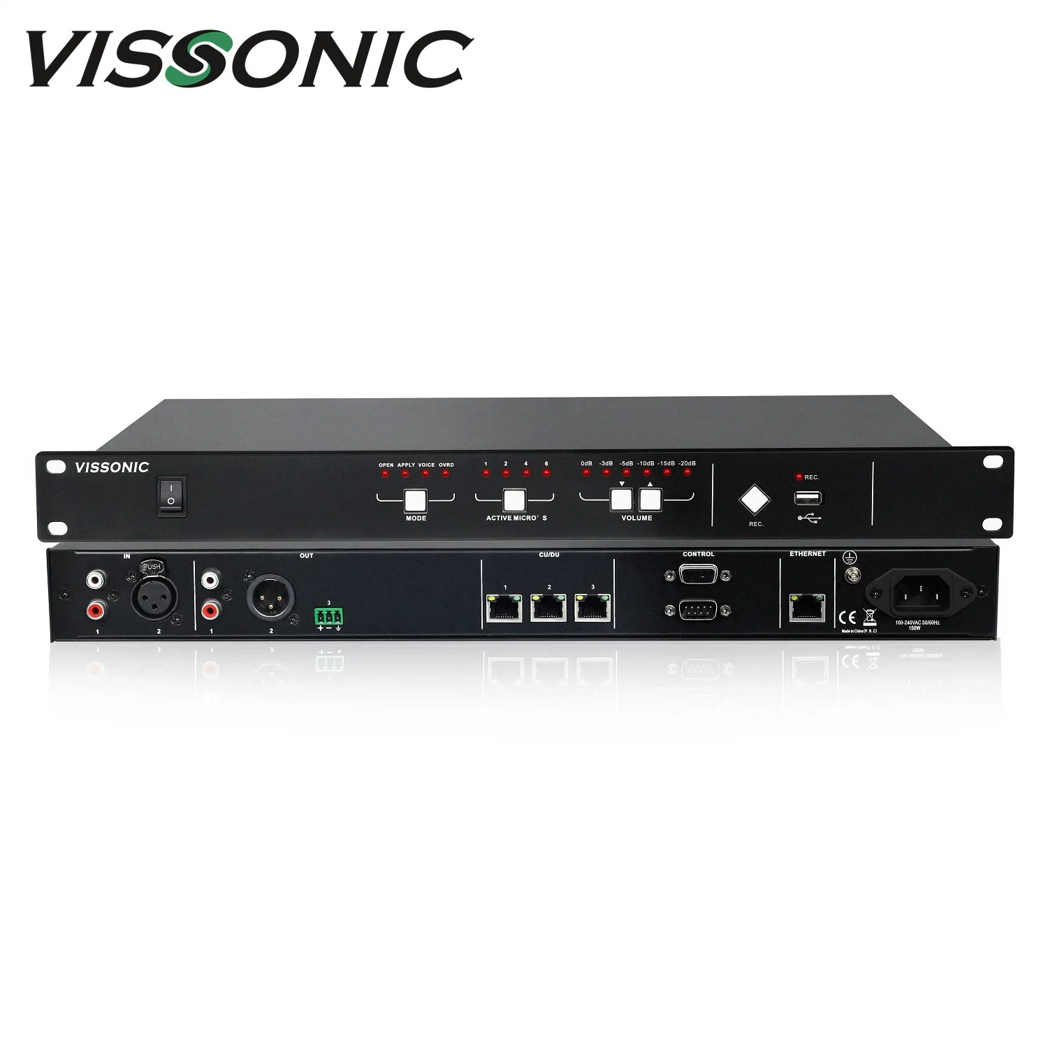 Vissonic Classic-D Full Digital Networked Conference System Controller Conference Processor