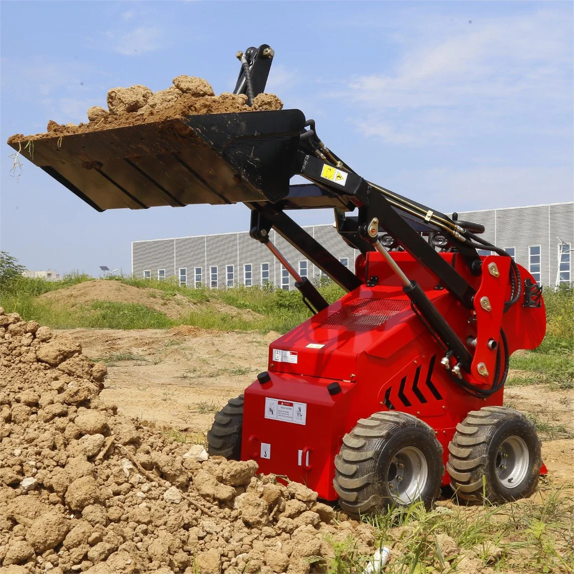 EPA Euro 5 CE China Fabricante Mini Skid Steer Cargador Pequeña pala de ruedas de 500 Kg 1 toneladas y 2 toneladas A la venta Palas de patín