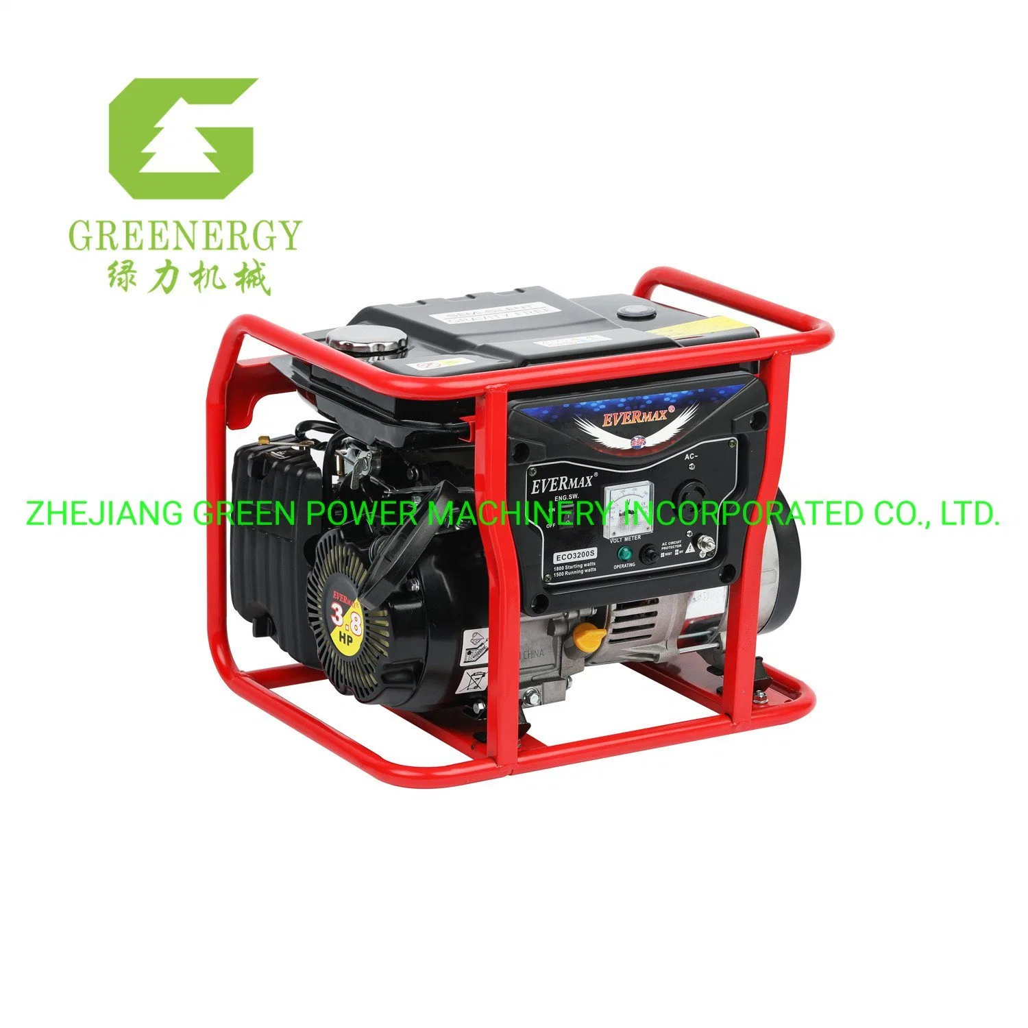 1kVA/1kw 156 Engine Evermax Portable Gasoline Generator From Green Power