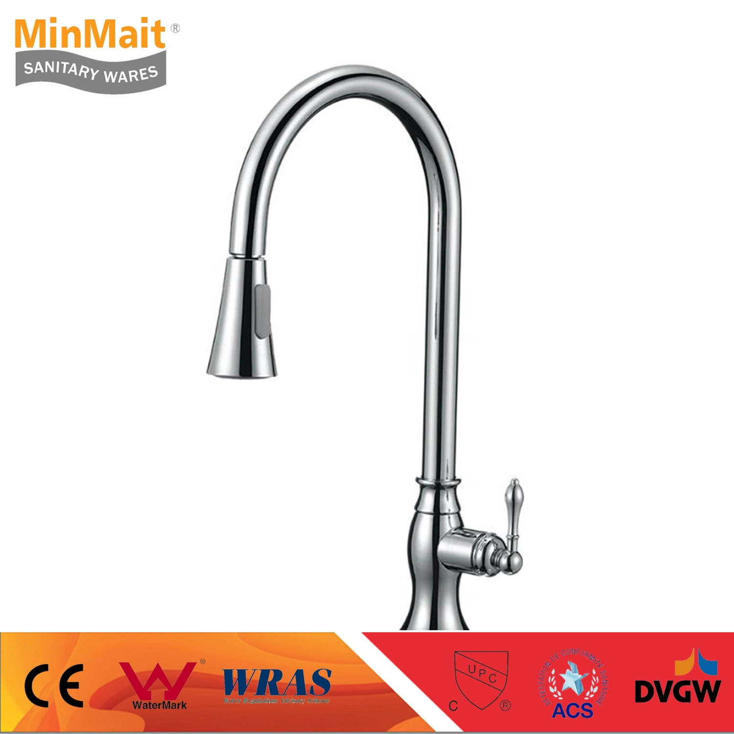 Pull out Kitchen Faucet Brass Sink Mixer Hj-82h16