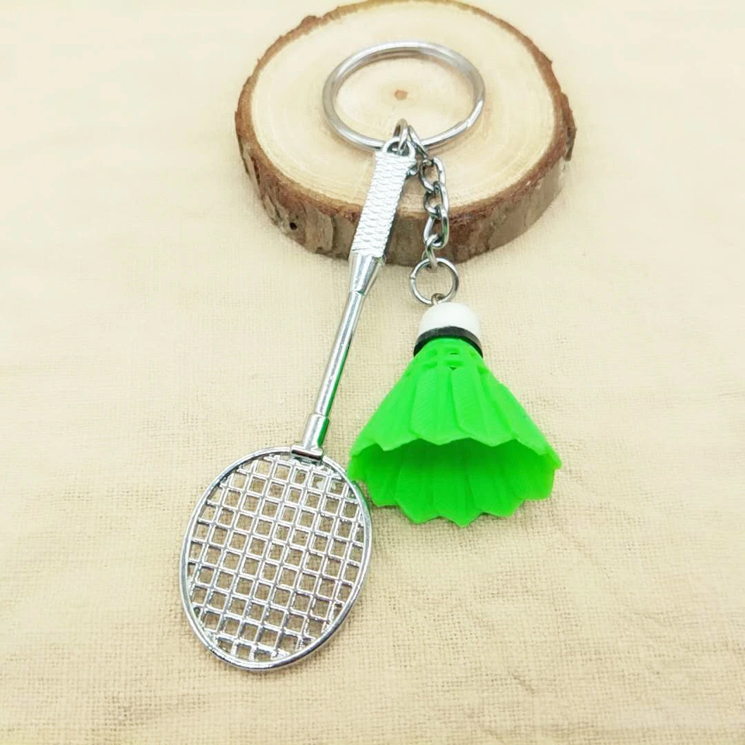 Customized Metal Stock Badminton Keyring