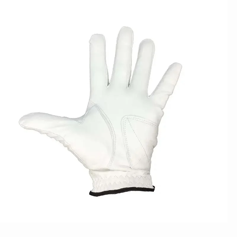 Gants de golf antidérapants pour hommes et femmes avec logo en cuir de mouton Cabretta coloré sur mesure.