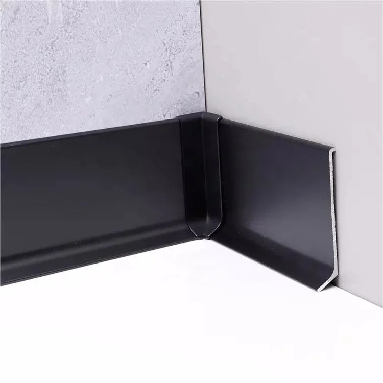 Diseño moderno material de construcción decoración la cocina de pared de aluminio de piso de perfiles de aluminio Rodapié