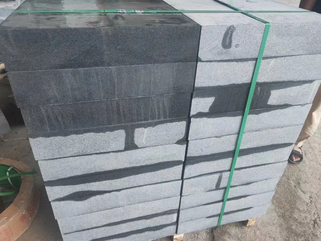 الجهة المصنعة، من نوع Natural Black Granite الرصف ستون، تجانب/تجانب/تجانب الجدران/تجانب الجدران لمدة الديكور